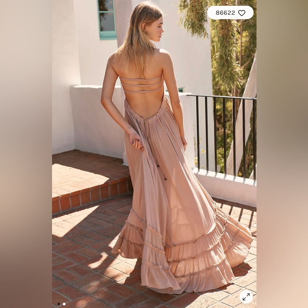 Free People Extratropical Maxi Dress in Pink - worn once